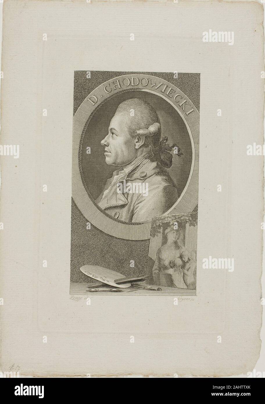 Christian Gottlieb Geysir. Porträt Daniel Chodowiecki. 1773 - 1850. Deutschland. Gravur auf Papier Stockfoto