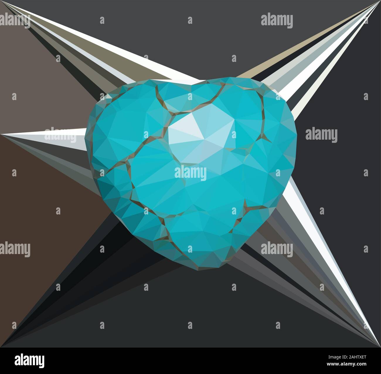 Turkis Herz Stock Vektorgrafiken Kaufen Alamy