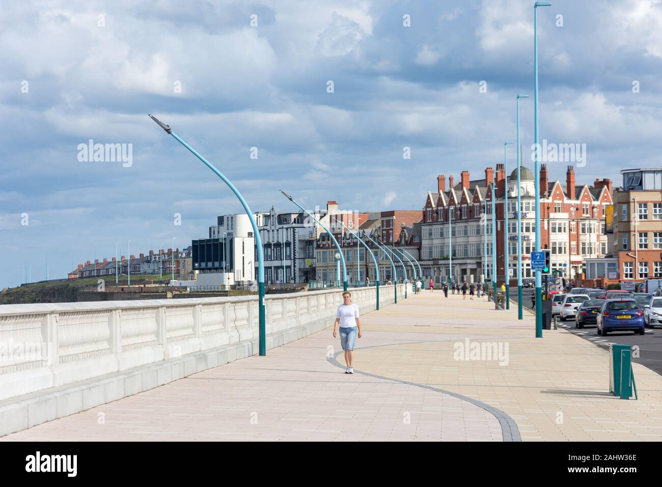 Die Promenade, Whitley Bay, Tyne und Wear, England, Vereinigtes Königreich Stockfoto