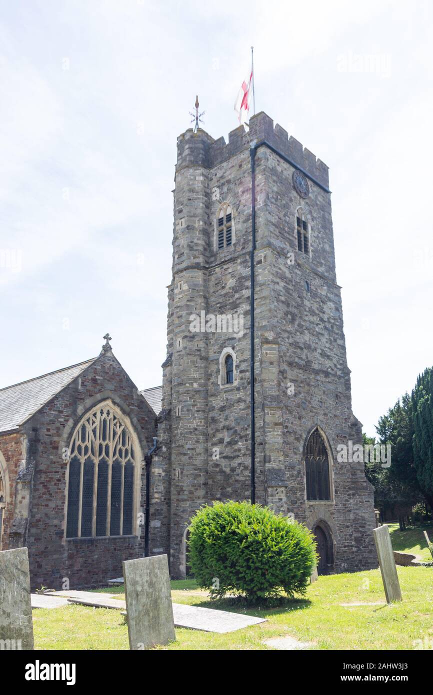 Pfarrkirche St. Maria Kirche entfernt, Bideford, Devon, England, Vereinigtes Königreich Stockfoto