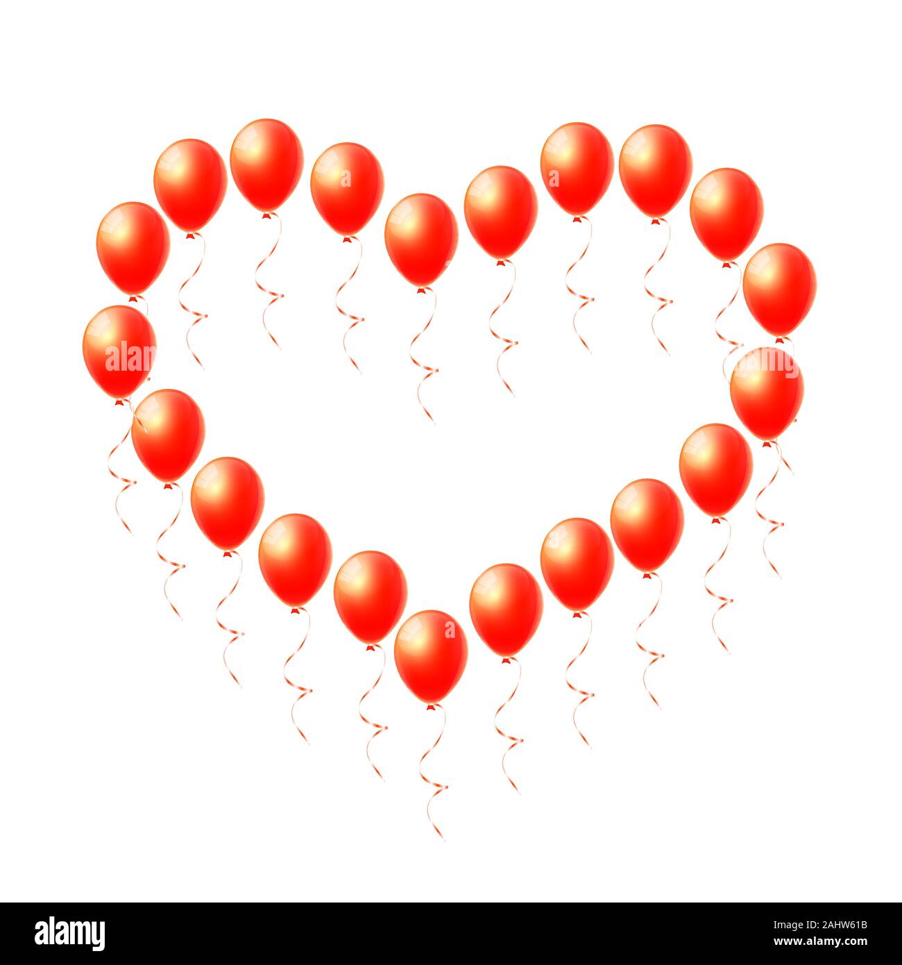 Valentinstag Hintergrund mit Herzen Luftballons Stock Vektor