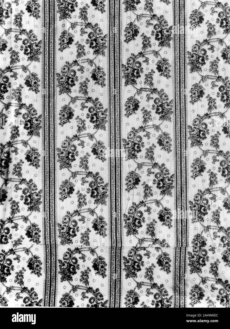 Panel. 1801 - 1900. England. Baumwolle, in Leinwandbindung; Rolle gedruckt Stockfoto