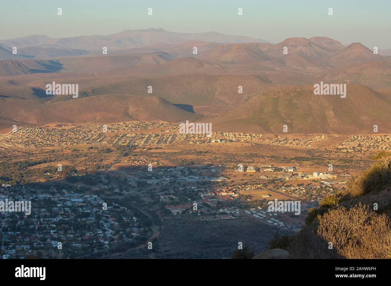 Blick über Graaff-Reinet, Provinz Eastern Cape, Südafrika Stockfoto