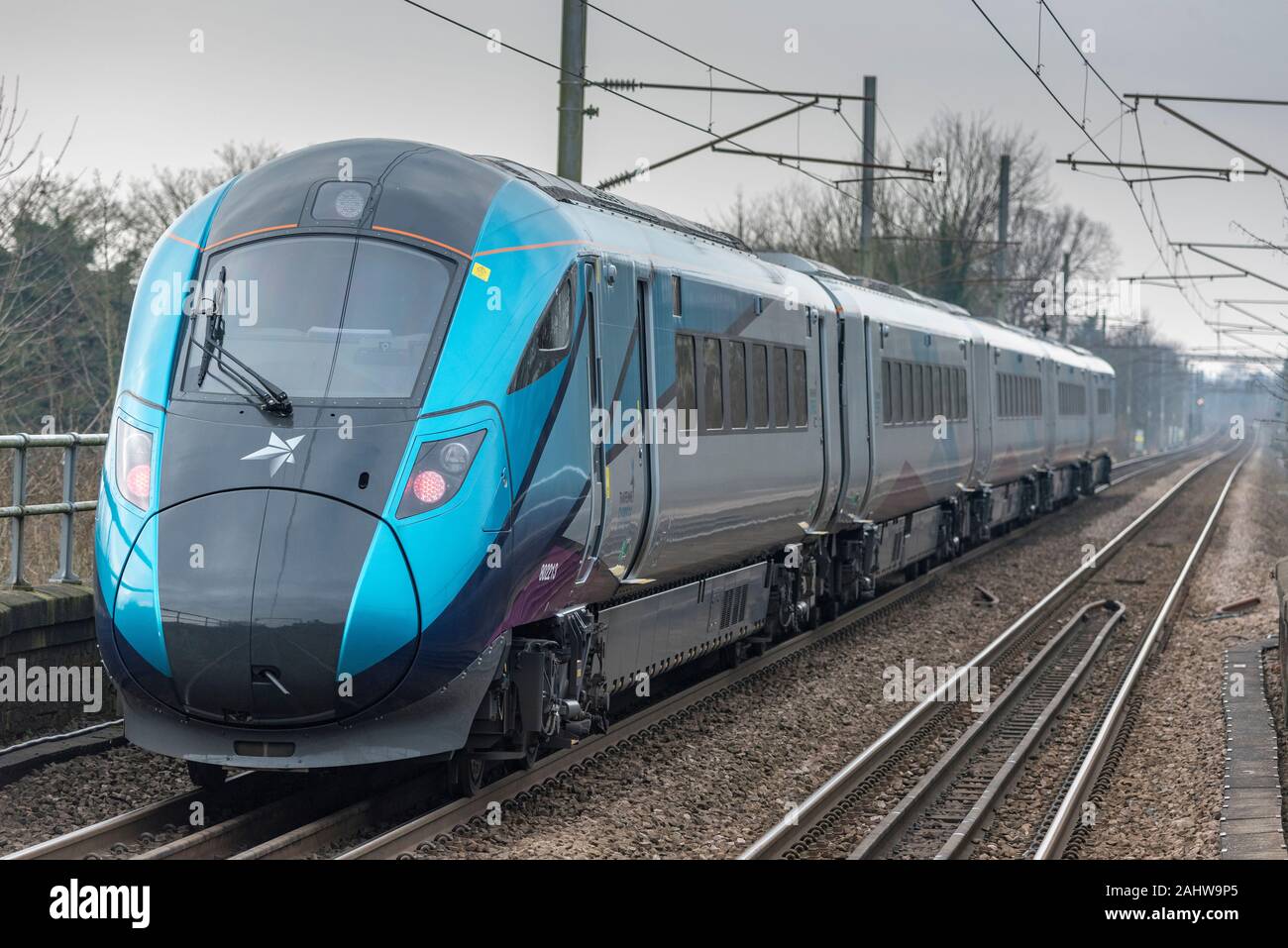 Trans Pennine Express Zug. Hitachi Klasse 800 Azuma. Stockfoto
