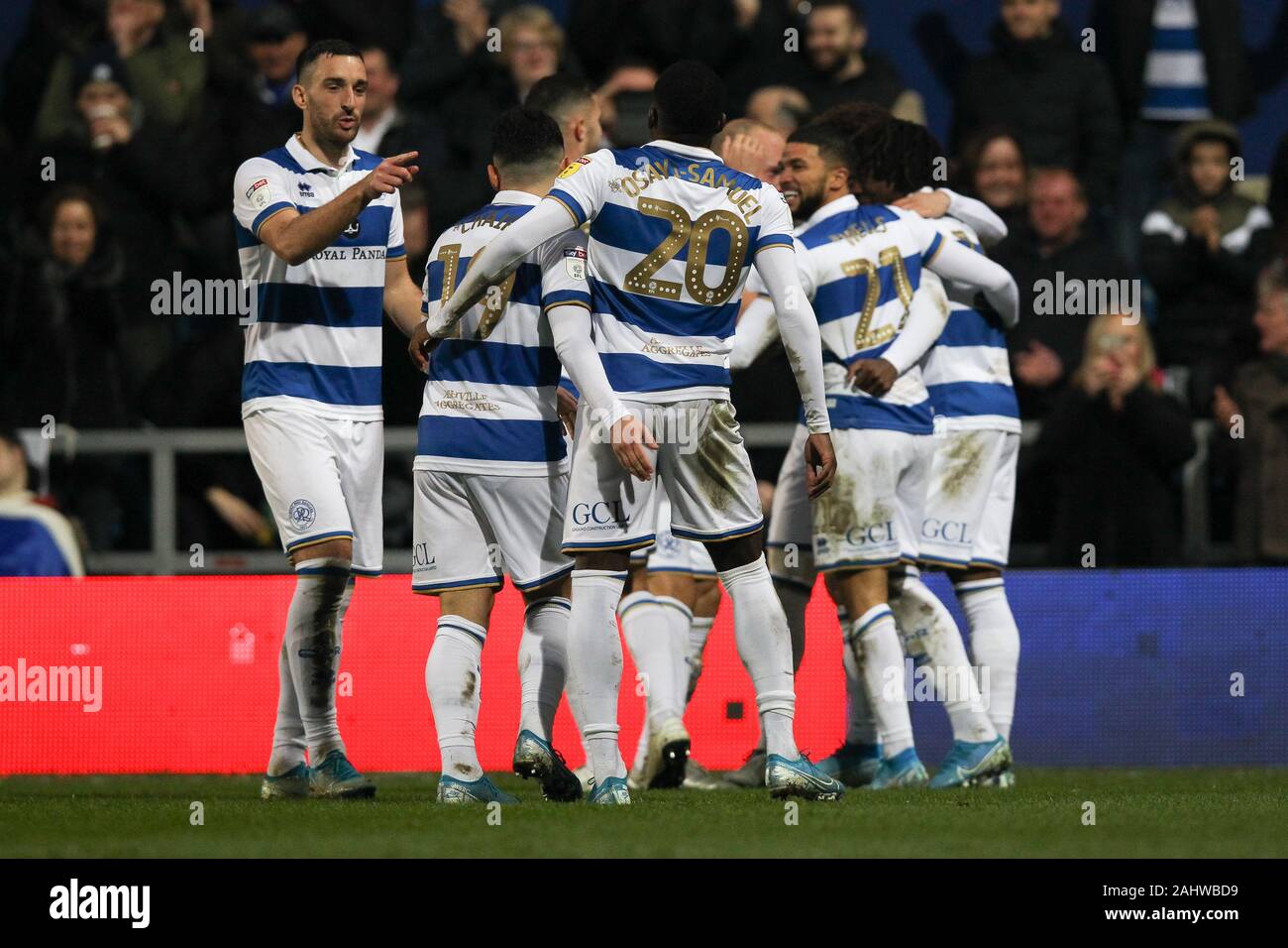 London, Großbritannien. 01 Jan, 2020. Nahki Brunnen von QPR Kerben das vierte Ziel des Spiels es 4-0 machen und feiert während der efl Sky Bet Championship Match zwischen den Queens Park Rangers und Cardiff City an Der kiyan Prinz Stiftung Stadion, London, England am 1. Januar 2020. Foto von Ken Funken. Nur die redaktionelle Nutzung, eine Lizenz für die gewerbliche Nutzung erforderlich. Keine Verwendung in Wetten, Spiele oder einer einzelnen Verein/Liga/player Publikationen. Credit: UK Sport Pics Ltd/Alamy leben Nachrichten Stockfoto