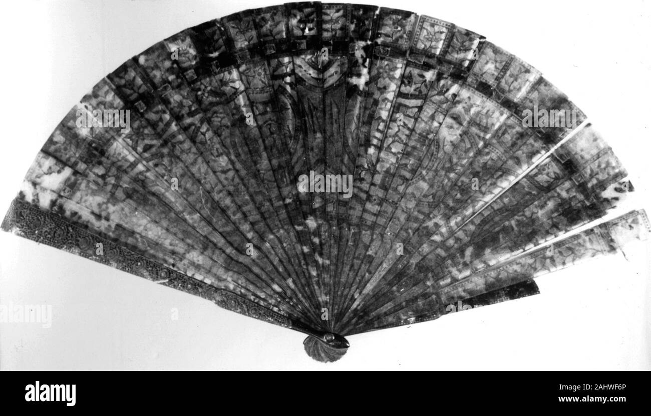 Ventilator. 1801 - 1900. China. Schildpatt, Carving, filigrane Art Stockfoto