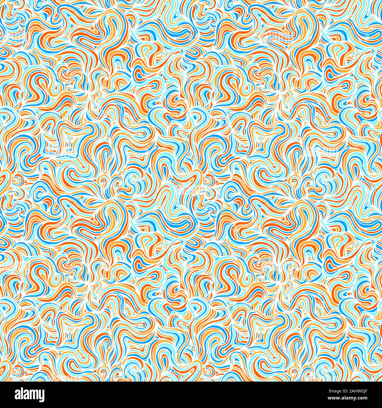 Nahtlose Hintergrund mit Wellenmuster, Vector Illustration Stock Vektor