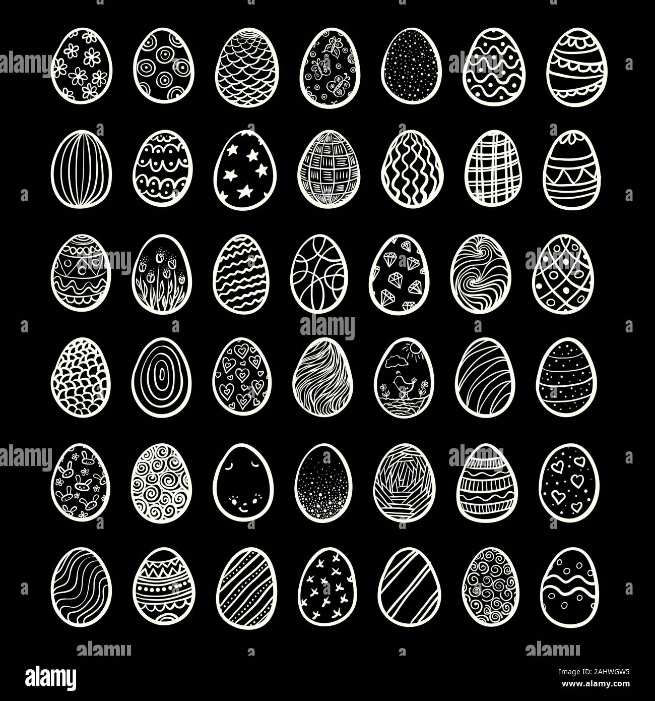 Große Eier für Frohe Ostern, Vector Illustration Stock Vektor
