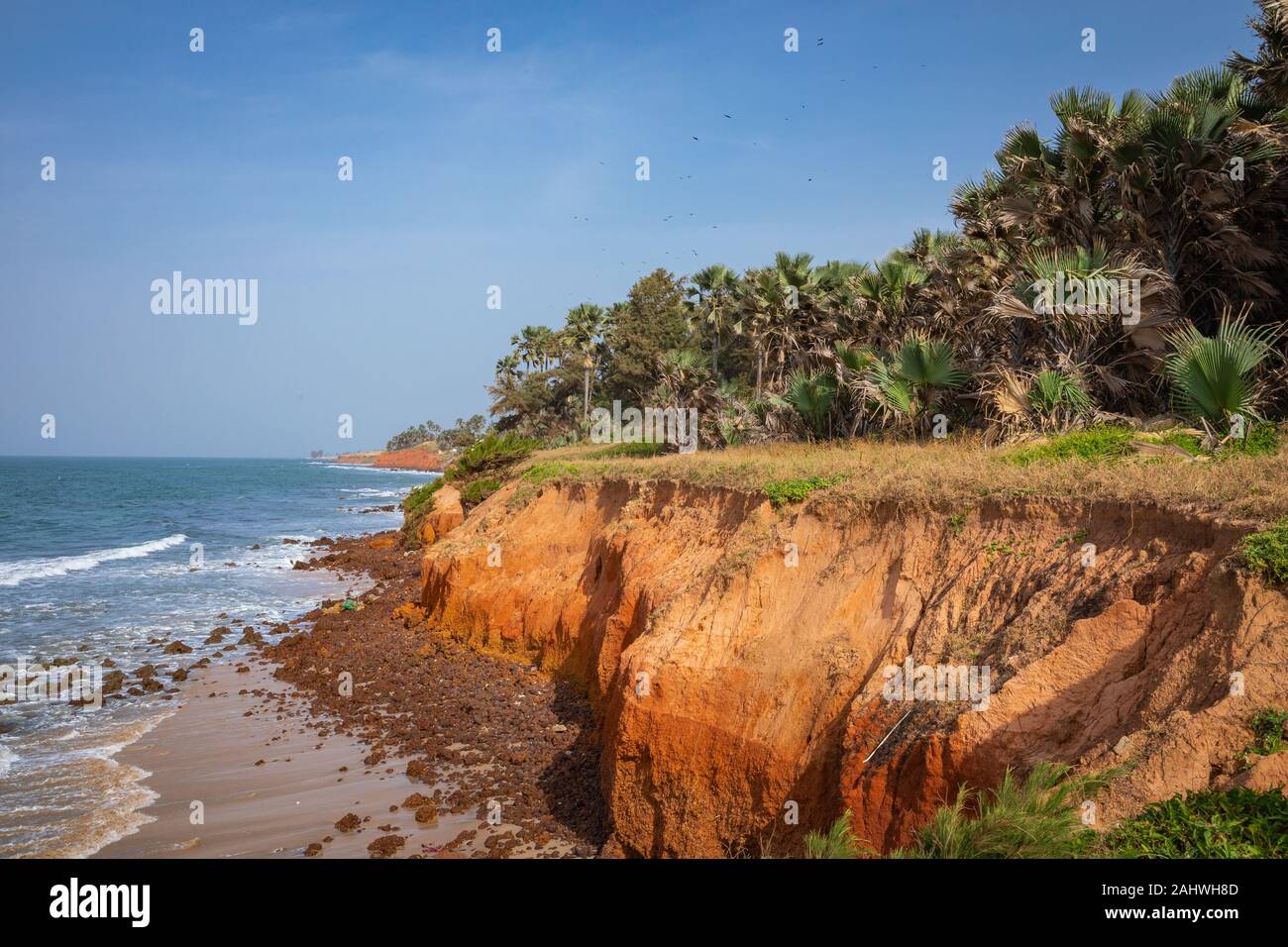 Schöner Strand in Serekunda, Gambia Stockfoto
