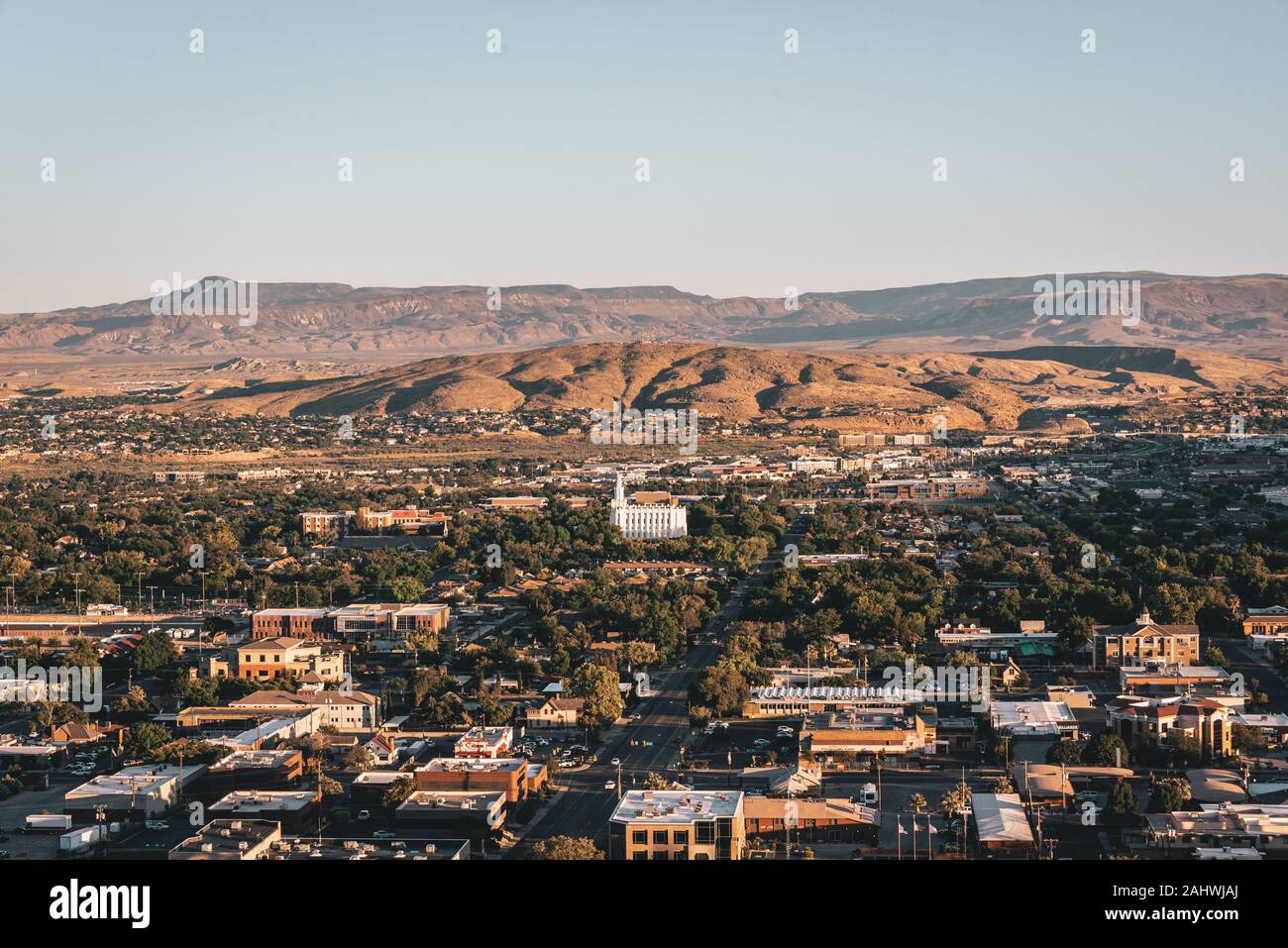 Blick auf St. George, Utah Stockfoto
