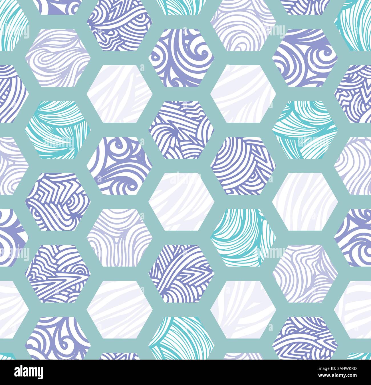 Nahtlose Hintergrund mit geometrischen Hexagon Muster. Vector Illustration. Stock Vektor