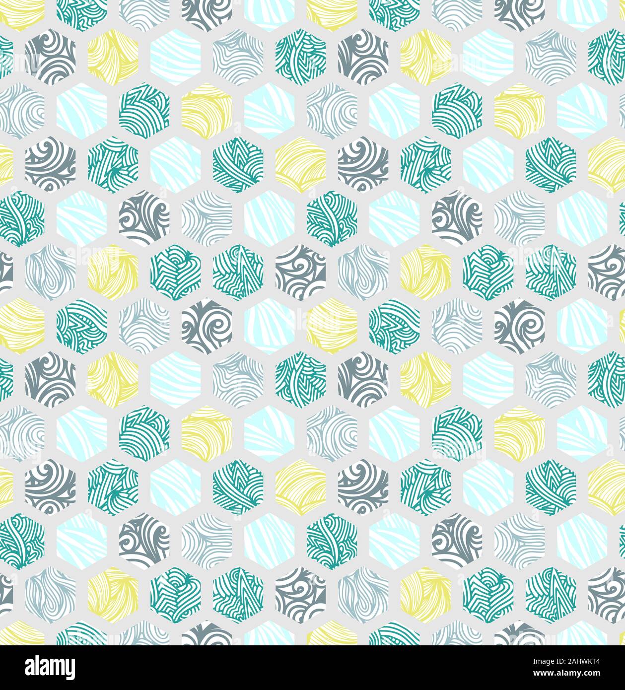 Nahtlose Hintergrund mit geometrischen Hexagon Muster. Vector Illustration. Stock Vektor