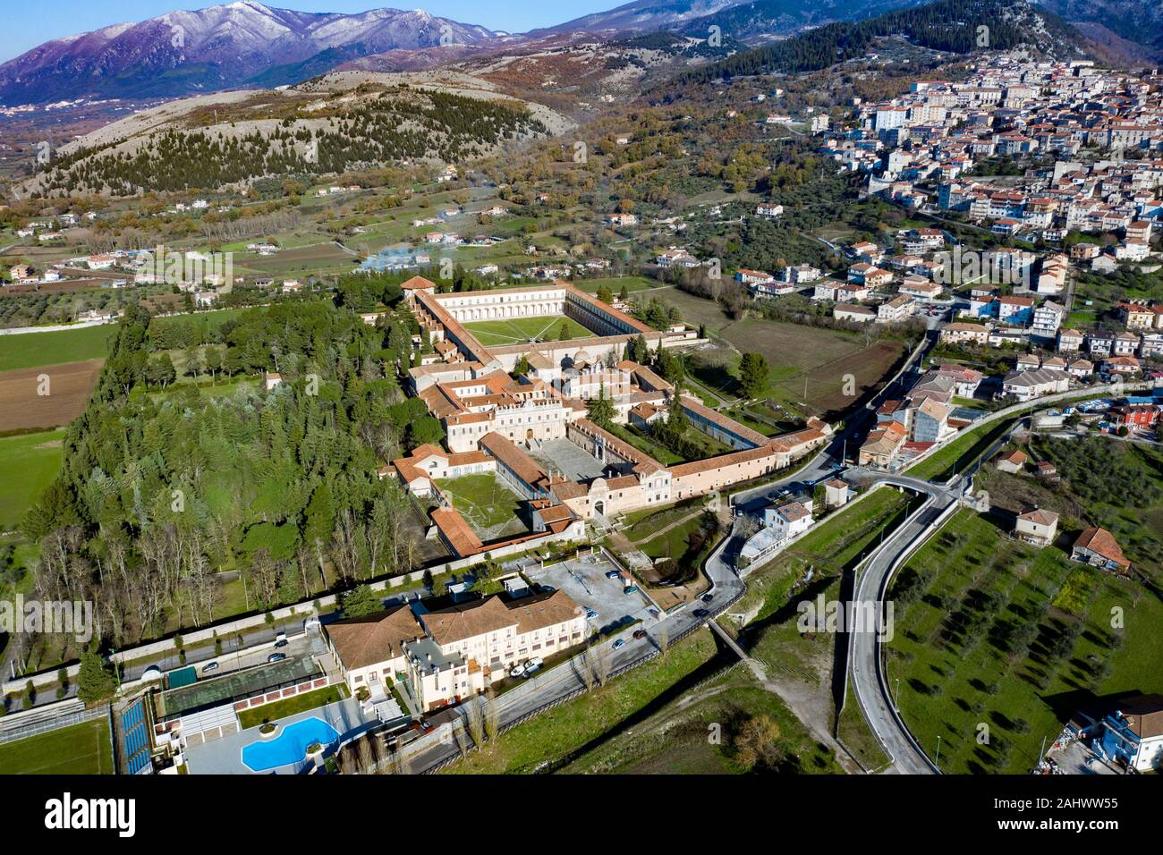 Certosa von Saint Lawrence, Certosa di San Lorenzo, Padula, Provinz Potenza, Italien Stockfoto