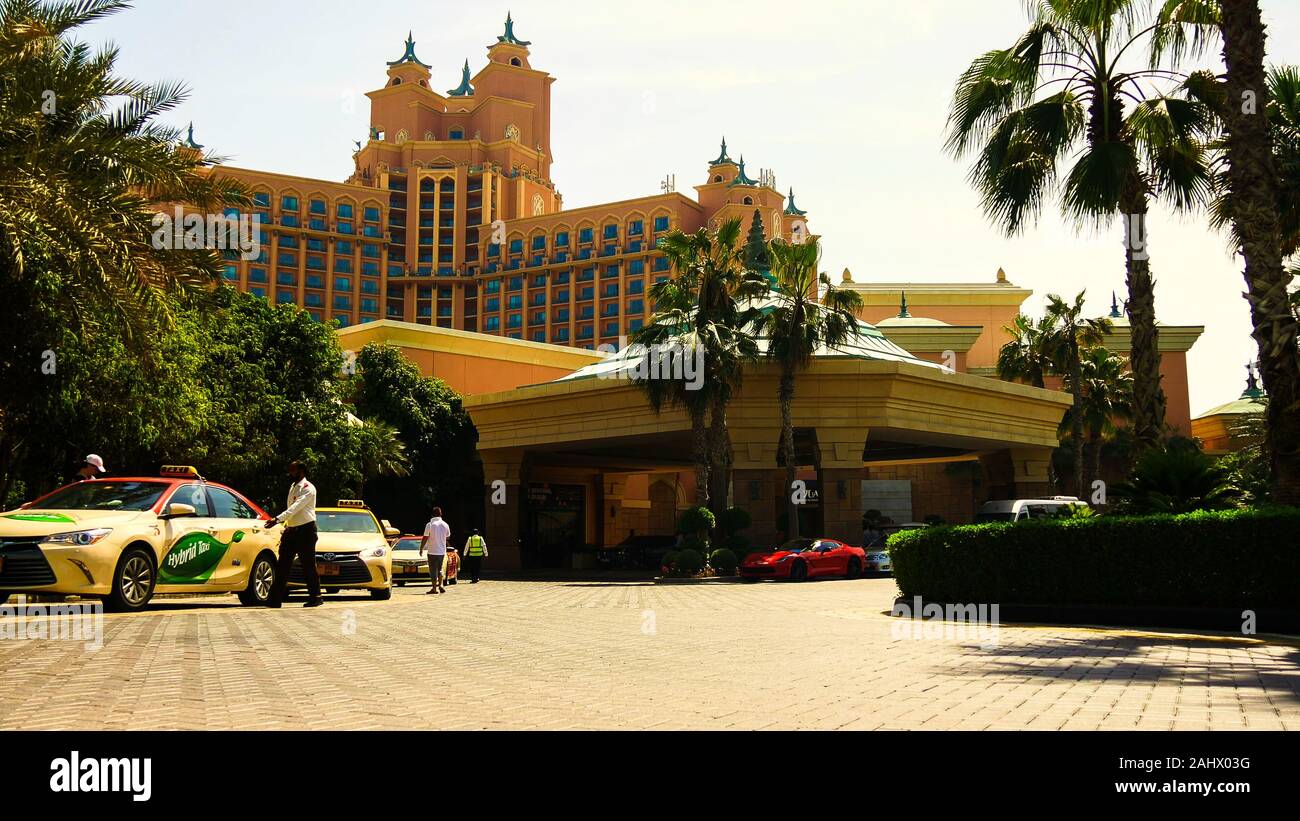 Dubai Luxushotel Atlantis The Palm. Stockfoto