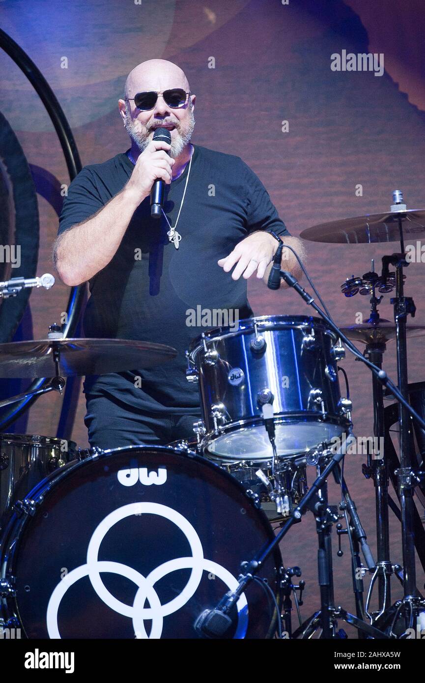 Sept. 14, 2019 - Raleigh, North Carolina; USA - Musiker Jason Bonham führt live als sein 2019 Tour macht Halt in den Küstengebieten Credit Union Musik Park in Walnut Creek in Raleigh Copyright 2019 Jason Moore befindet. (Bild: © Jason Moore/ZUMA Draht) Stockfoto