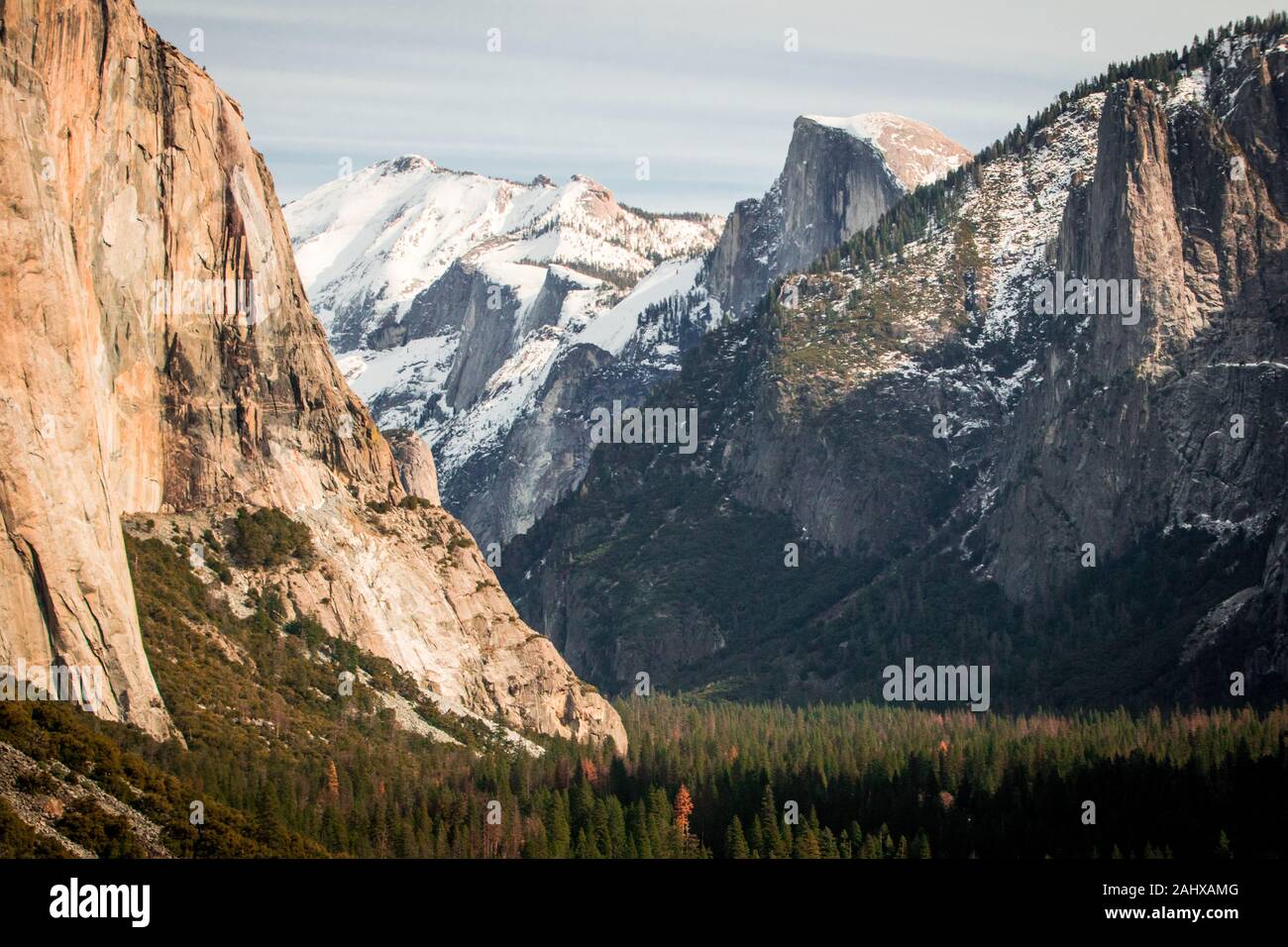 El Capitan Yosemite Valley von Tunnel view angesehen Stockfoto