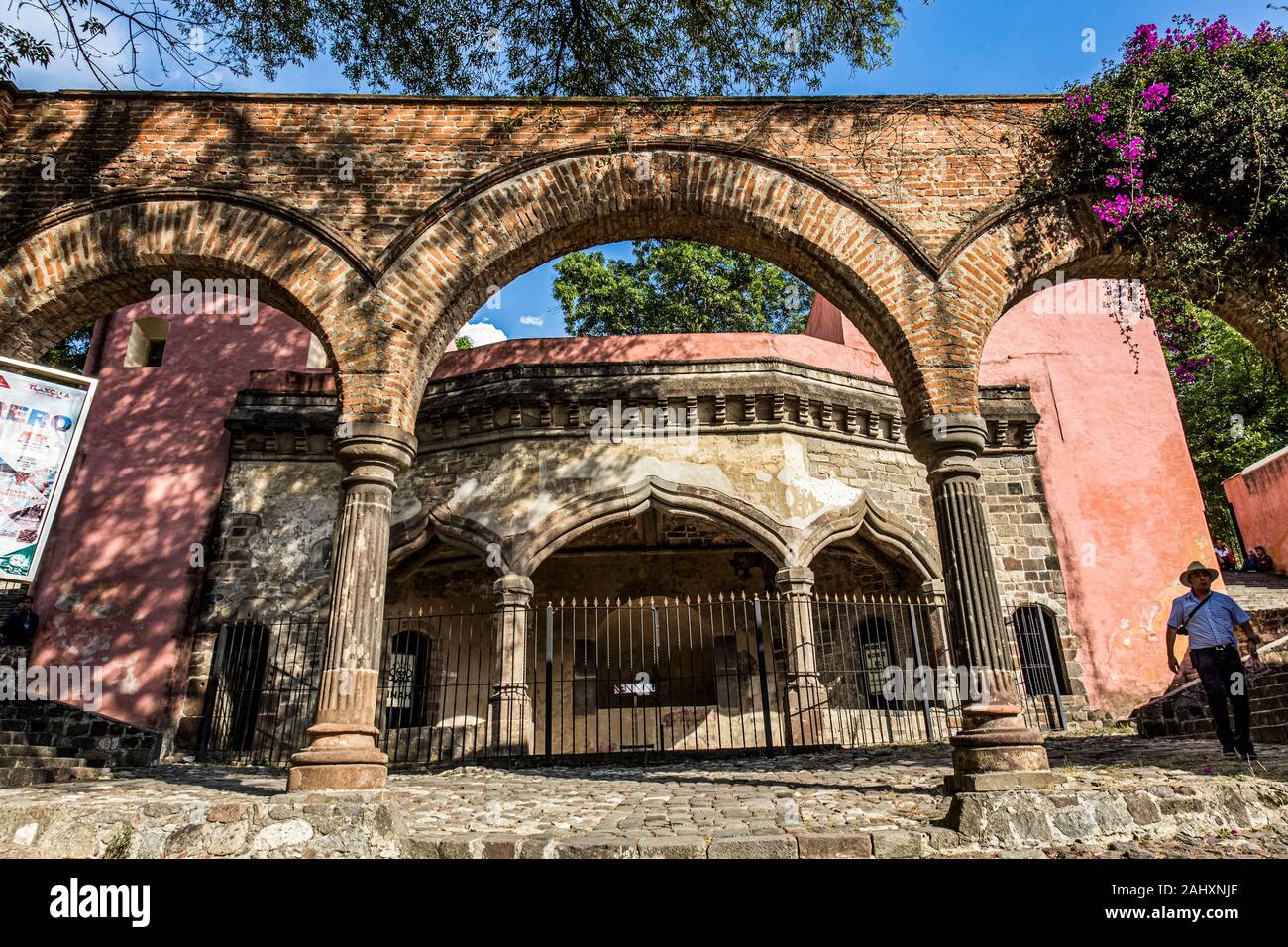 Mexiko Tlaxcala Tlaxcala de Xicohténcatl offene Kapelle des Ex-Franciscan Kloster Unserer Lieben Frau von der Himmelfahrt Stockfoto