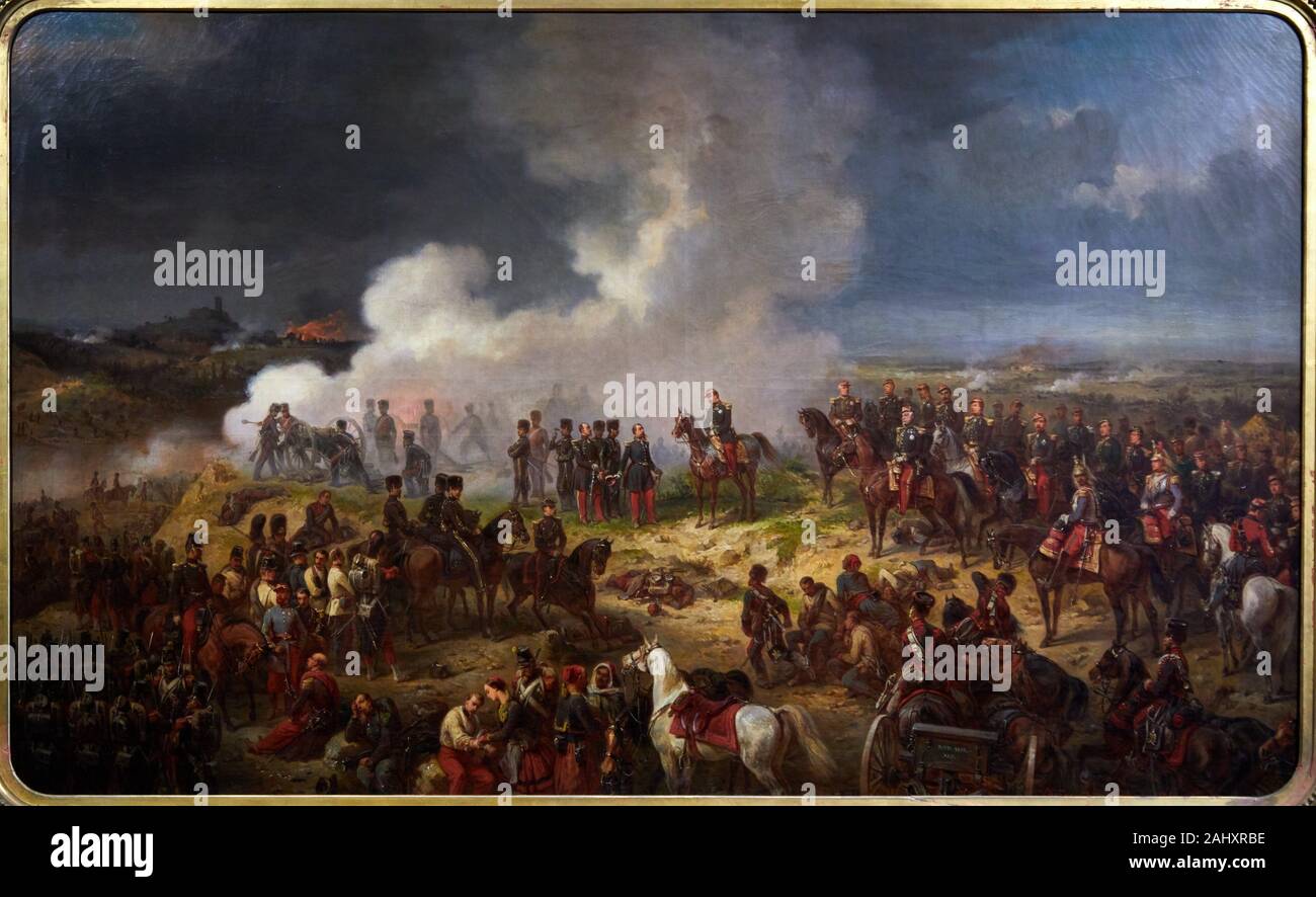 ''' Die Schlacht von Solferino, 24. Juni 1859'', 1861, Eugène Charpentier, Musée de l'Armée, Hôtel National des Invalides, Paris, Frankreich Stockfoto