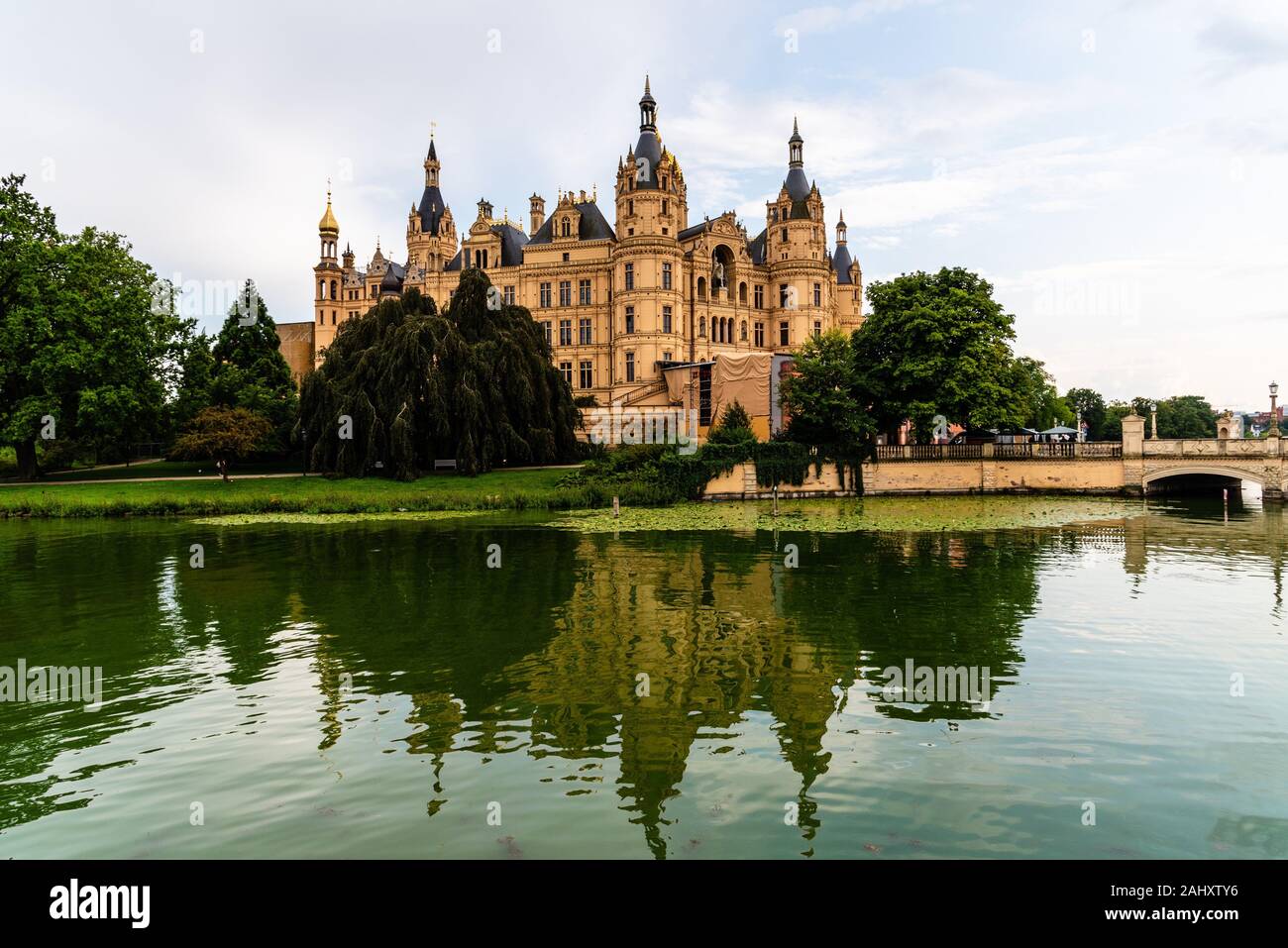 Das Schweriner Schloss, eines der bedeutendsten Werke der romantischen Historismus in Europa. Stockfoto