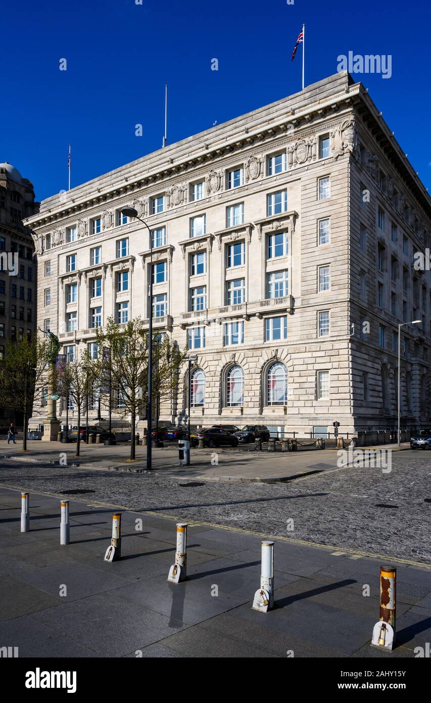 Die cunard Building (1917) war der Sitz der Cunard Reederei und ist eine der drei Grazien Waterfront von Liverpool, UK. Stockfoto