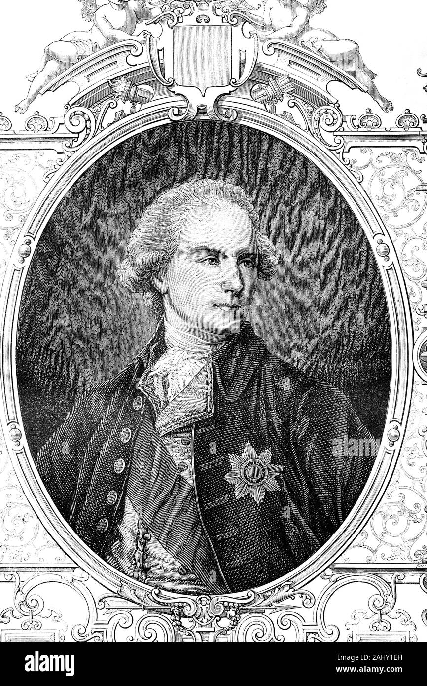 James Harris, 1. Earl von Malmesbury. Englischer Diplomat. Geboren 1746, gestorben 1820. Antike Abbildung. 1890. Stockfoto