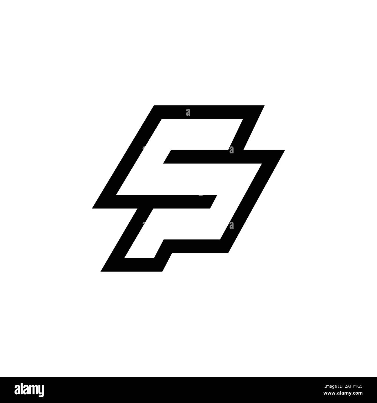 Anfangsbuchstaben sp oder ps Logo vektor design Stock Vektor