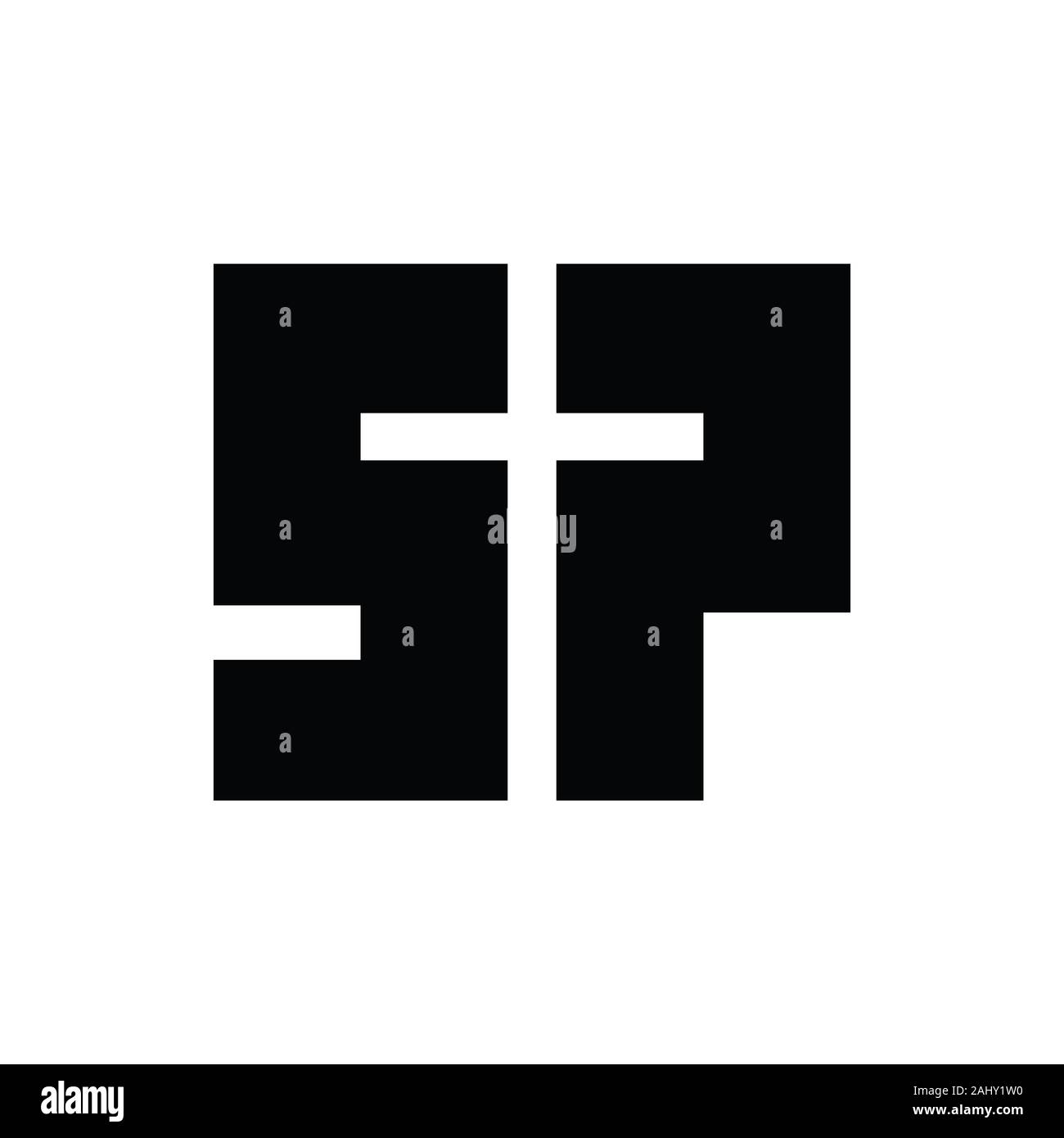 Anfangsbuchstaben sp oder ps Logo vektor design Stock Vektor