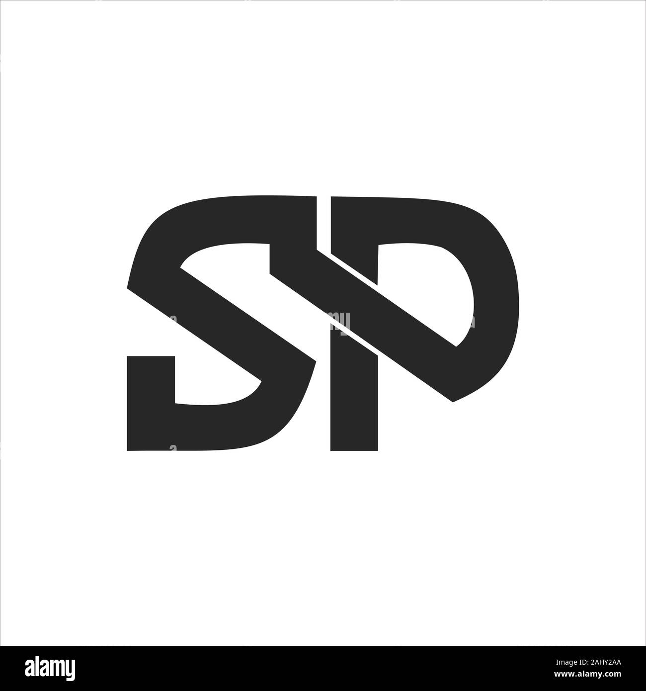 Anfangsbuchstaben sp oder ps Logo vektor design Stock Vektor