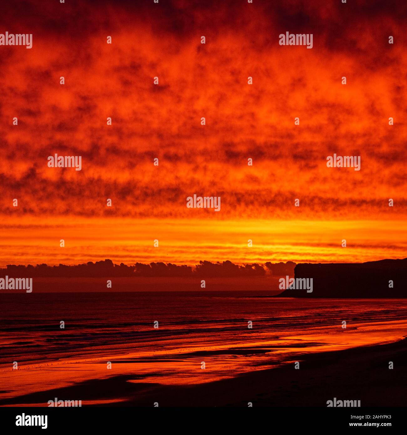 Jagd Cliff, saltburn bei Sonnenaufgang Stockfoto