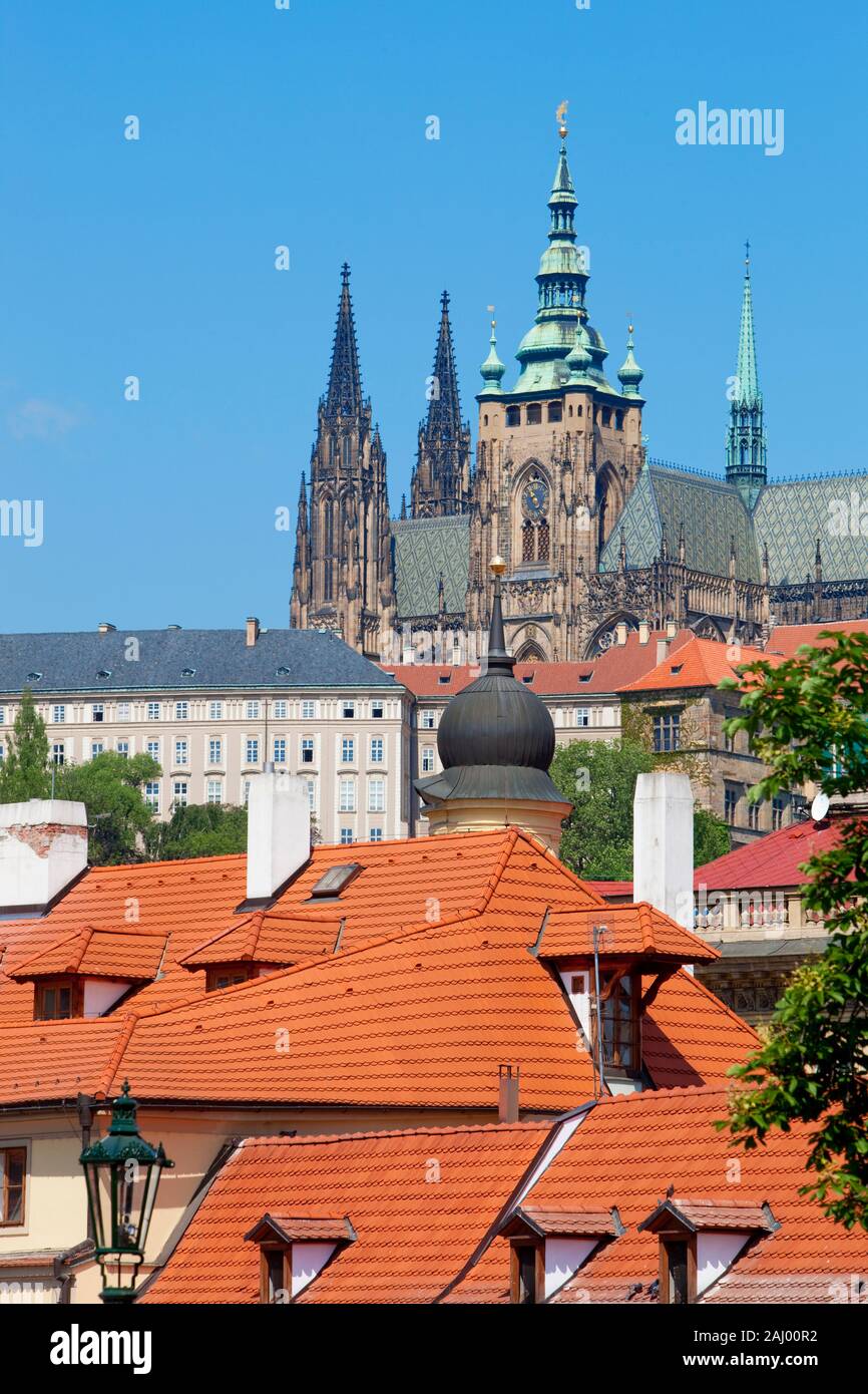 Tschechische Republik, Prag - hradcany Castle, St. Vitus" Kathedrale und Little Quarter Stockfoto
