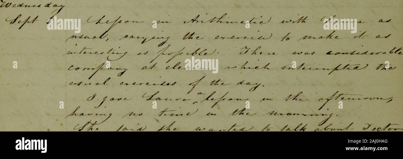 Lehrer Zeitschriften: Bridgman und Taubblinde Schülerinnen-- Juni 22, 1841 - Oct 26, 1841. £ - *. 4-1+^0 *.-y*54^C^^^-^/-*/. V/"^r/l^-., ** - £ £ £ y&Z^£ M - /*^^^^^^^*^/Scy&- ** - 43 -^** ^--^ j/^^y^^ c/* ^-^.^ S3** - * - yt^-*^^t^* "s^^ yZ *^*^V^ £* S^4 y ///&lt;^^ &Lt;-.^. //^C^/j // /*, *&, "/^^ J, yC/, .y? IZ^: • Aar ^^XX X c^X Y S/* v1 */&£  i y. /L+/l&lt; € J passen C^* y^SS? ., 0-?&lt; k&lt;*-.,. .. J J^ tf S, r w. -- *&Lt; • r, &Lt;ft-- &Lt;s,^&lt; 7, y*.-..-, A*+. J+S £*^/, -/, t^s £ e. ^0^ &Lt;-^- ZA**, S/"+* - ? "^. •-/I * *&lt;s*&lt; * £ £. -&-X&gt;-/ Stockfoto