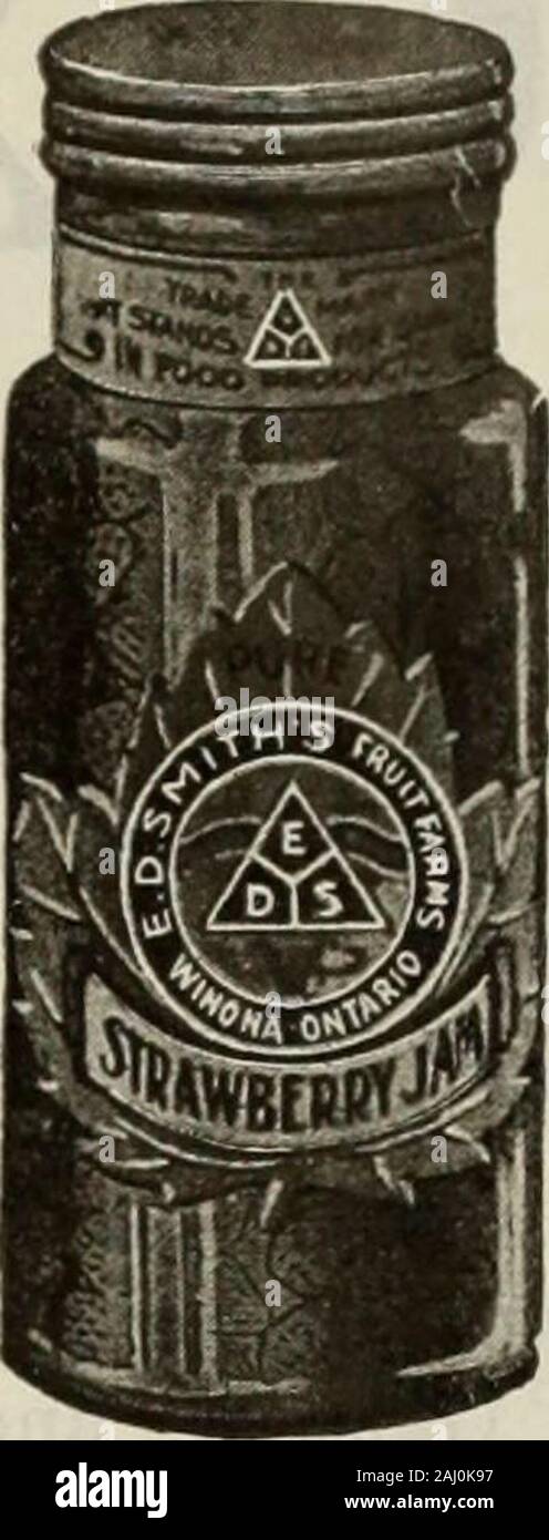 Kanadische Lebensmittelhändler April-Juni 1918. Es REINES JAN AGENIS: - Ontario - MacLaren Imperial Käse Co., Ltd., Toronto; H. J. Sykes, 736 Elgin Street, Ottawa, Ontario Montreal - George Hodge & Söhne, begrenzt. St. John, NB - MacLaren Imperial Käse Co.Halifax, N.S.-MacLarenImperial Käse Co Sydney, N. S.-A. E. Sheppard. Hamilton - R. M. Griffin. Calgary, Alta - MacLaren Imperial Käse Co., Ltd., Edmonton, Alta - MacLaren Imperial Käse Co., Ltd., Saskatoon - Der H. L. Perry Co., Ltd., Manitoba - Das H. L. Perry Co., Ltd., Winnipeg. - Die Staus, die Gemeinschaft als der Standard inevery ofjam Qualität anerkannt sind. Ausgewählte Sun-r Stockfoto