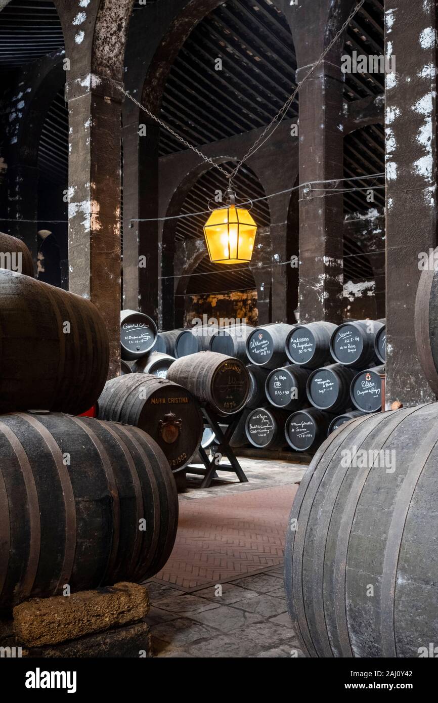 Bodegas Domecq, Sherry, Jerez de la Frontera, Cadiz, Spanien. Die Heimat der Domecq Sherry empire Stockfoto