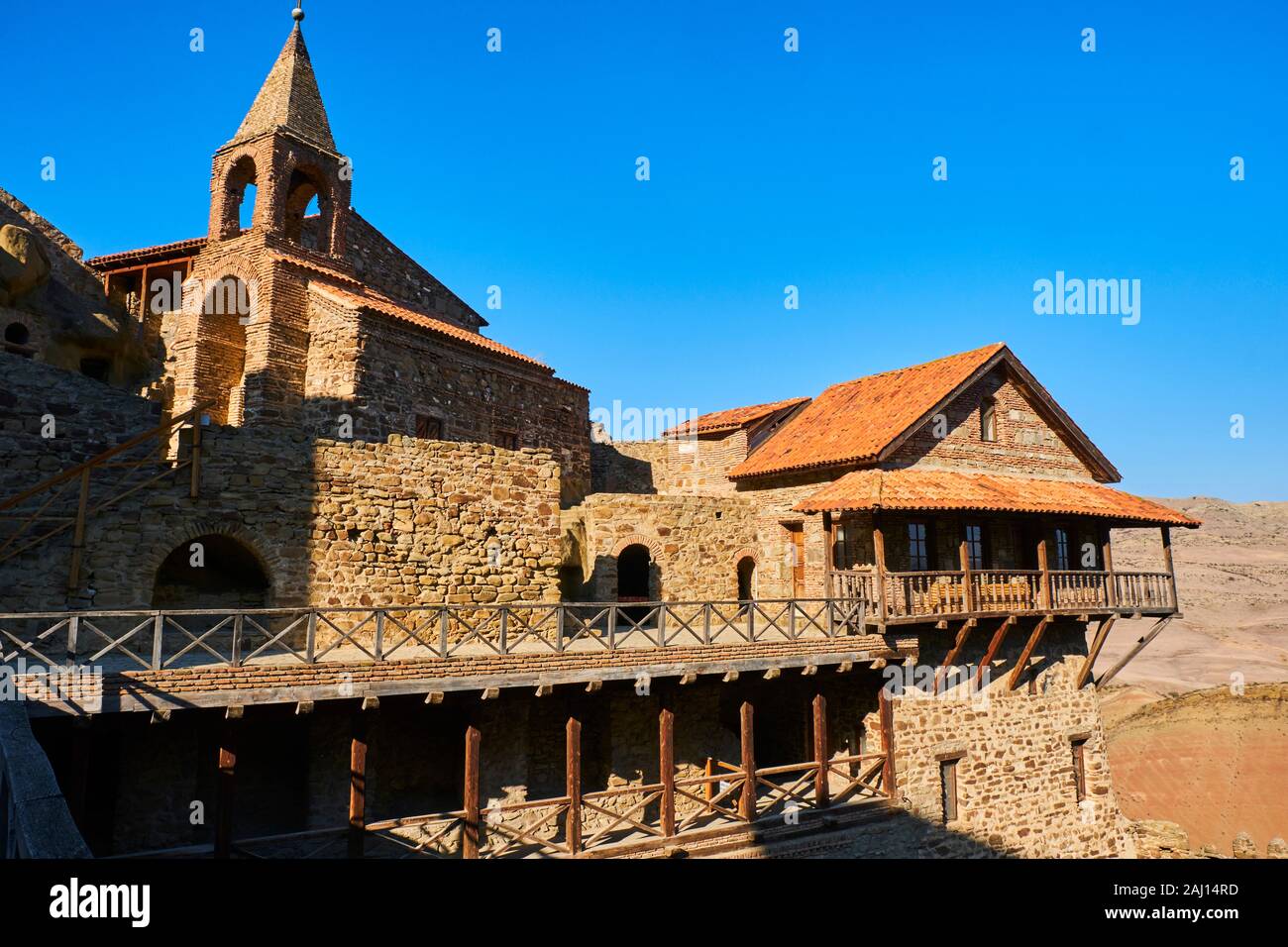 Georgien, Kaukasus, Kachetien, Davit Gareja, Lavra Kirche Stockfoto