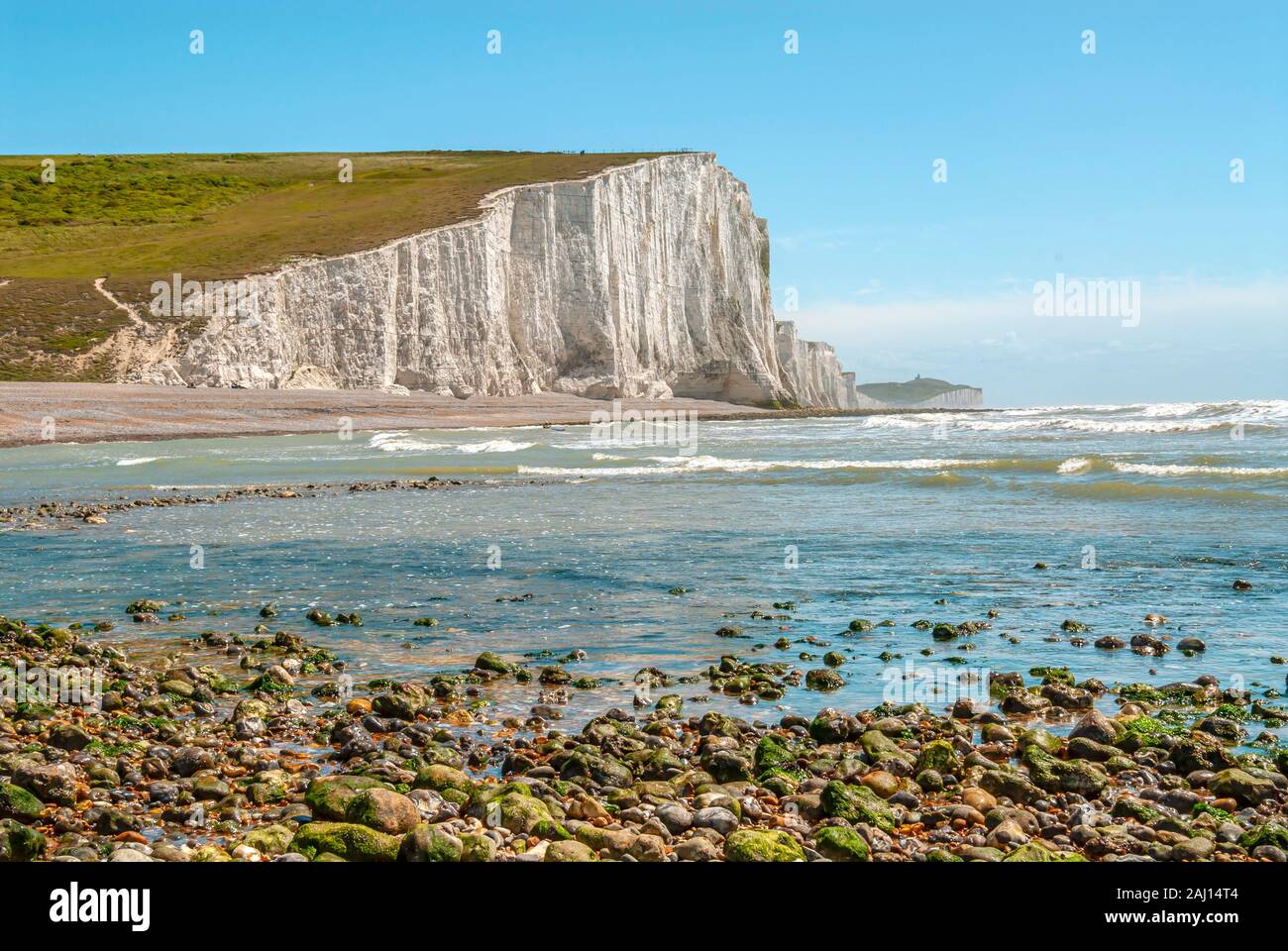 Seven Sisters Cliff Formation bei Eastbourne, East Sussex, England Stockfoto