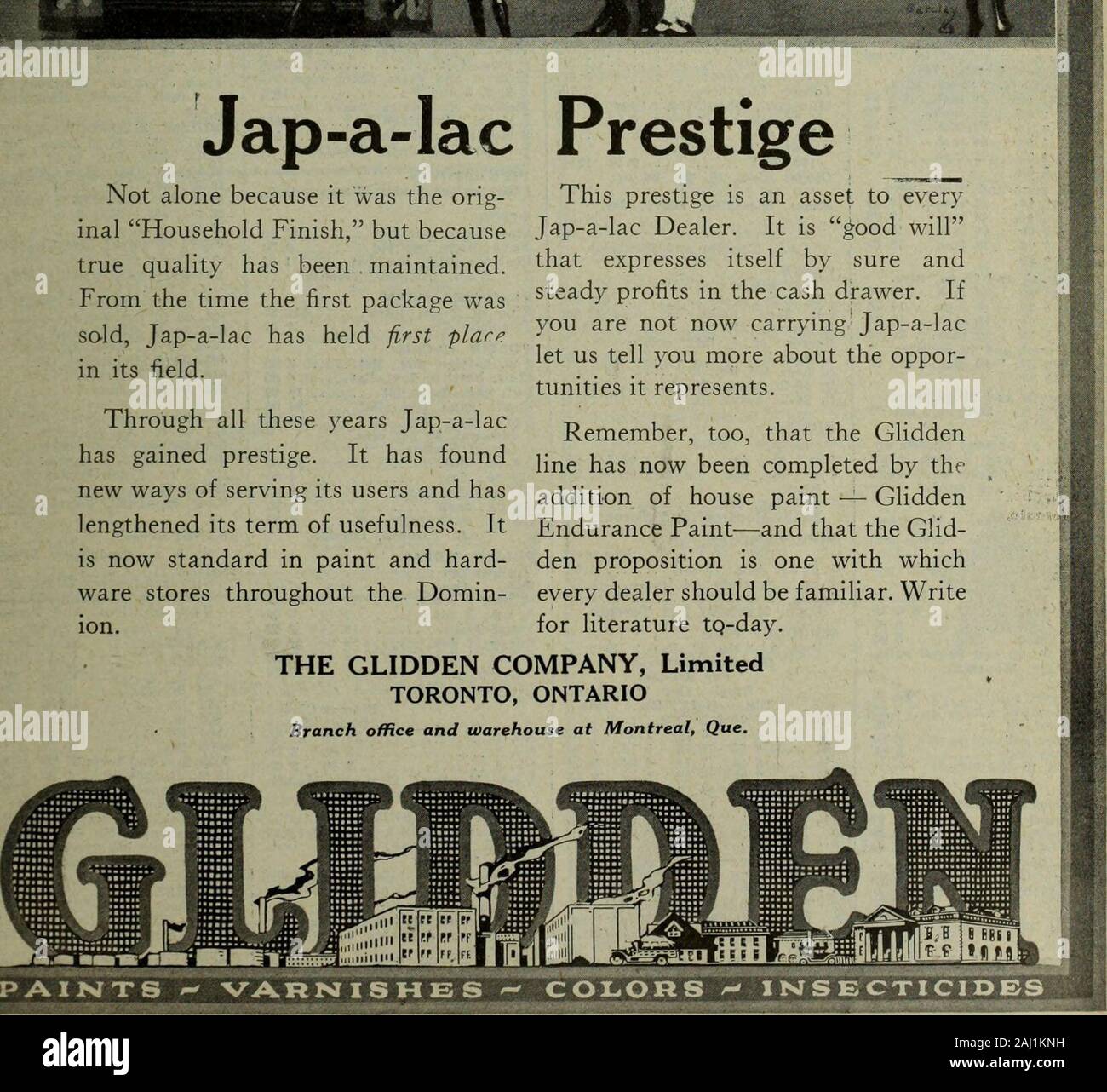 Hardware merchandising September-dezember 1919. Jap-a-lac Prestige nicht allein, weil es war der orig-inal Haushalt fertig, aber becausetrue Qualität hat. gepflegt. Aus der Zeit des ersten Pakets wassold, JAP-a-Lac hat erste flarein sein Feld. In all diesen Jahren Jap-a-lachas Prestige gewonnen. Es hat foundnew Möglichkeiten Ihrer Benutzer dienen und haslengthened seiner Nützlichkeit. Itis jetzt Standard in Lack- und Hard-ware speichert während der DOMIN-Ion. Dieses Prestige ist ein Vermögenswert zu everyJap-a-lac-Händler. Es ist gut willthat drückt sich durch sicher andsteady Gewinne im Cash drawe Stockfoto