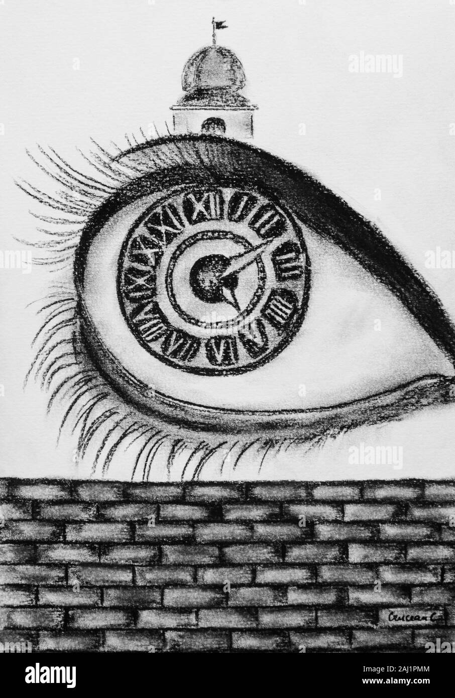 Abstrakte Stadtkunst Stockfoto