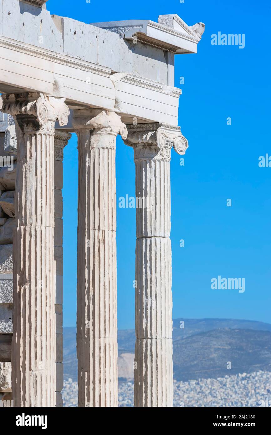 Erechtheion Tempel, Akropolis, UNESCO, Athen, Griechenland, Europa Stockfoto