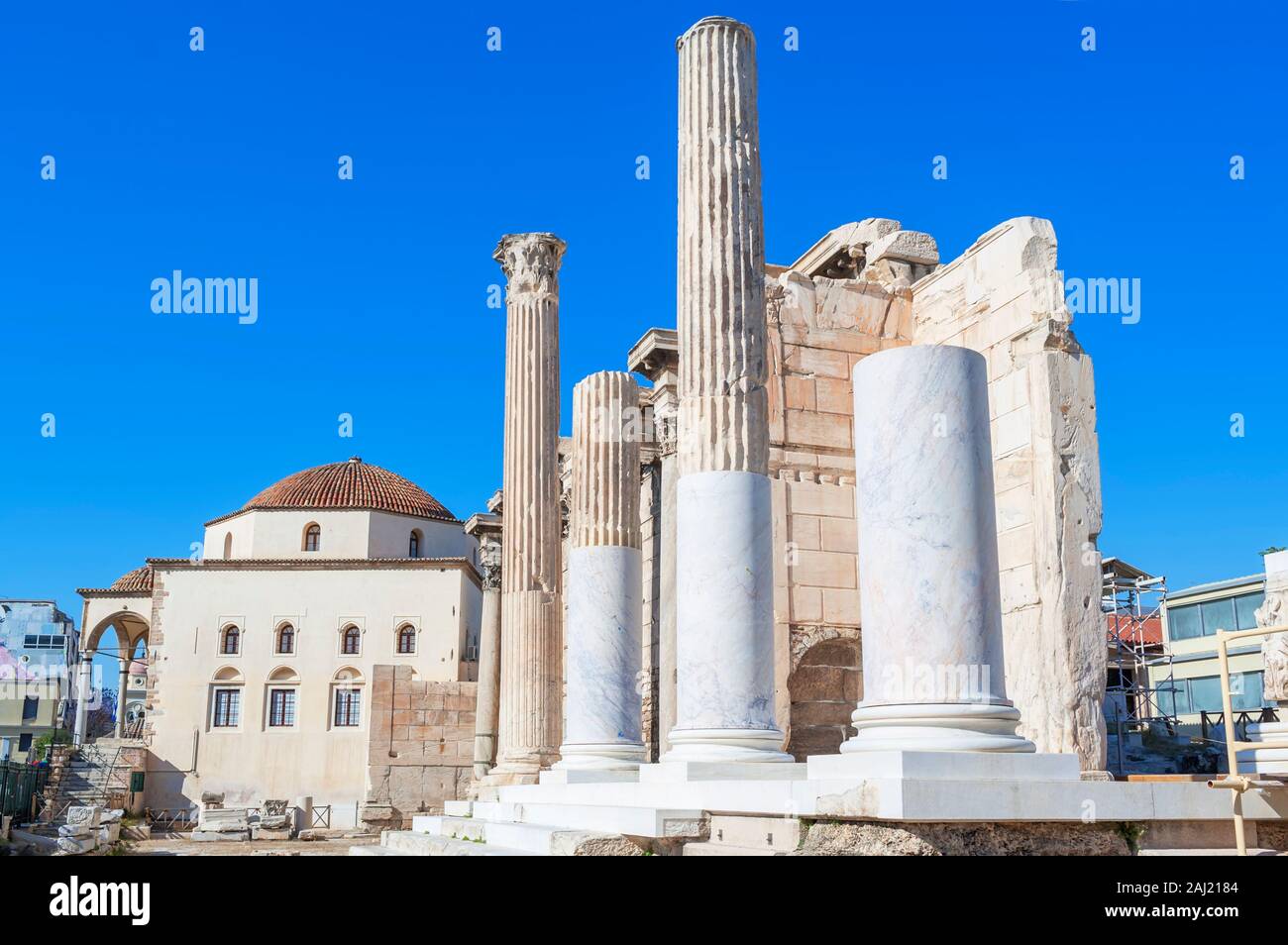 Bibliothek des Hadrian, Athen, Griechenland, Europa Stockfoto
