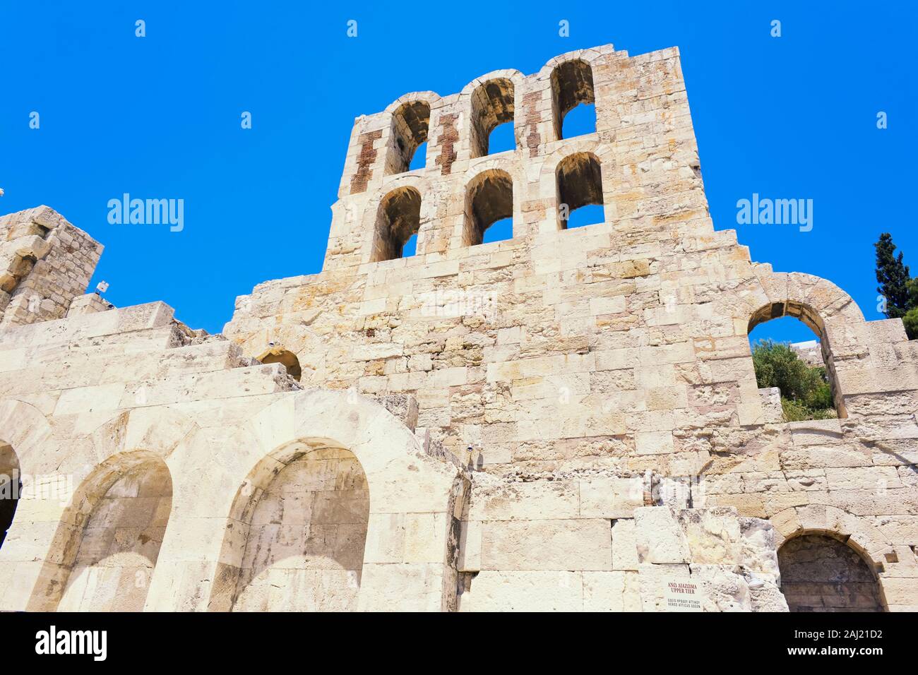 Odeon des Herodes Atticus am Südhang der Akropolis, Athen, Griechenland, Europa Stockfoto