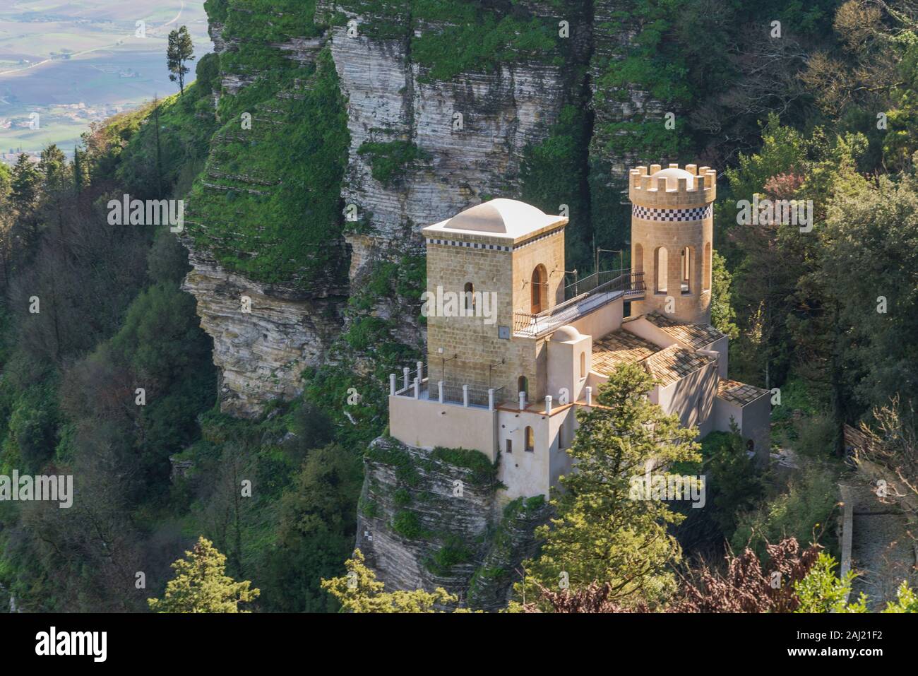 Venus Schloss, Erice, Sizilien, Italien, Europa Stockfoto