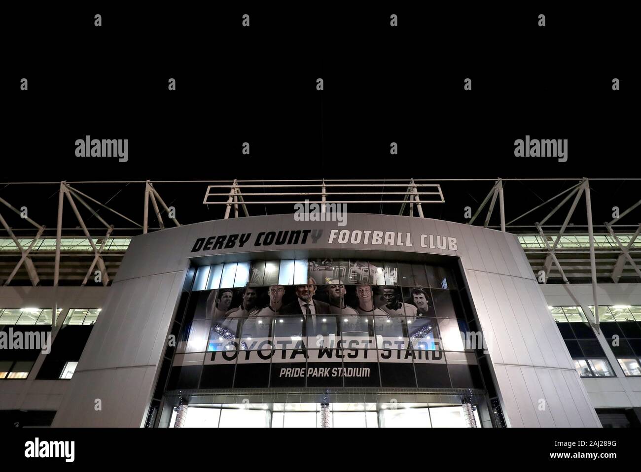 Ein Blick auf das Stadion, bevor der Himmel Wette Championship Match im Pride Park, Derby. Stockfoto