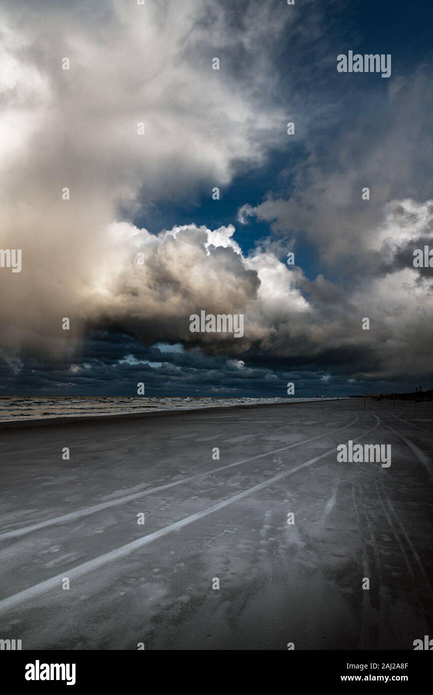 Stürmischen Tag durch die Ostsee weiter nach Liepaja, Lettland. Stockfoto