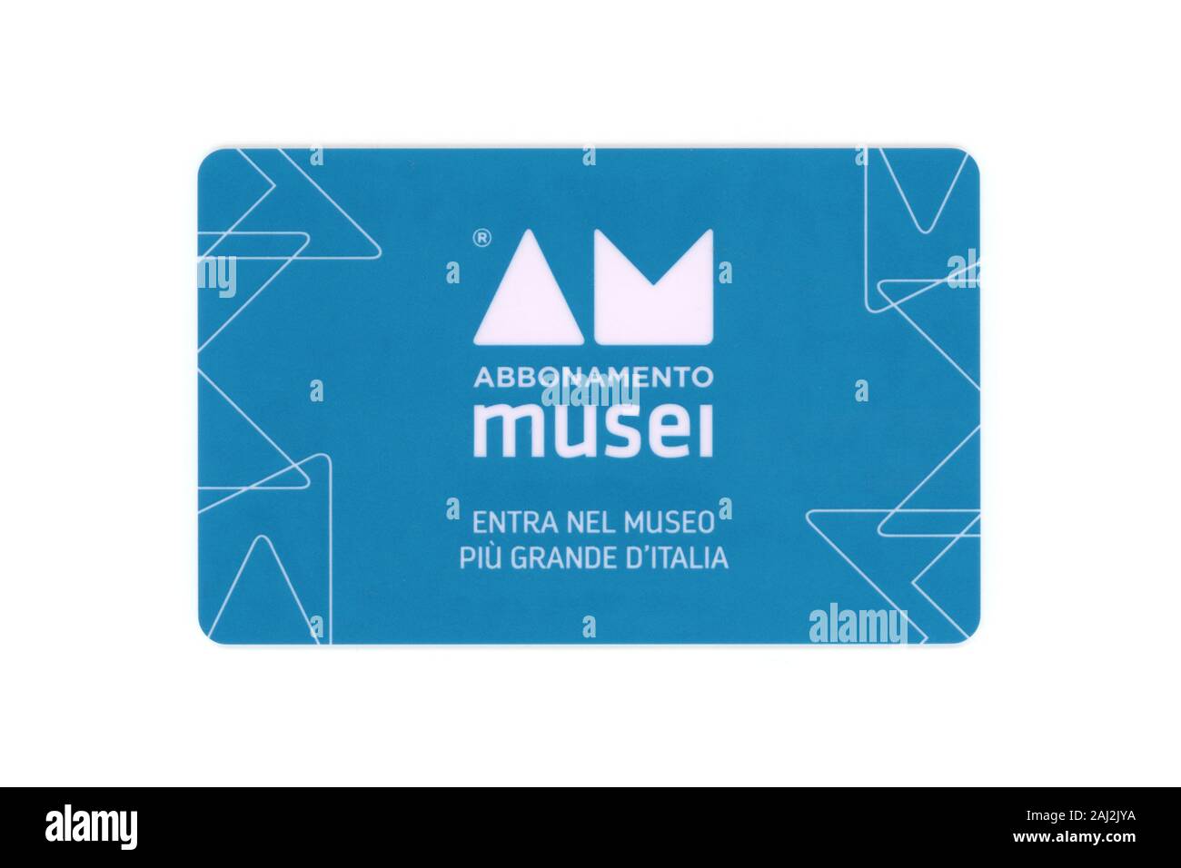 TURIN, Italien - ca. November 2019: Abbonamento Musei (Museum Karte für Piemont und Aostatal) Stockfoto