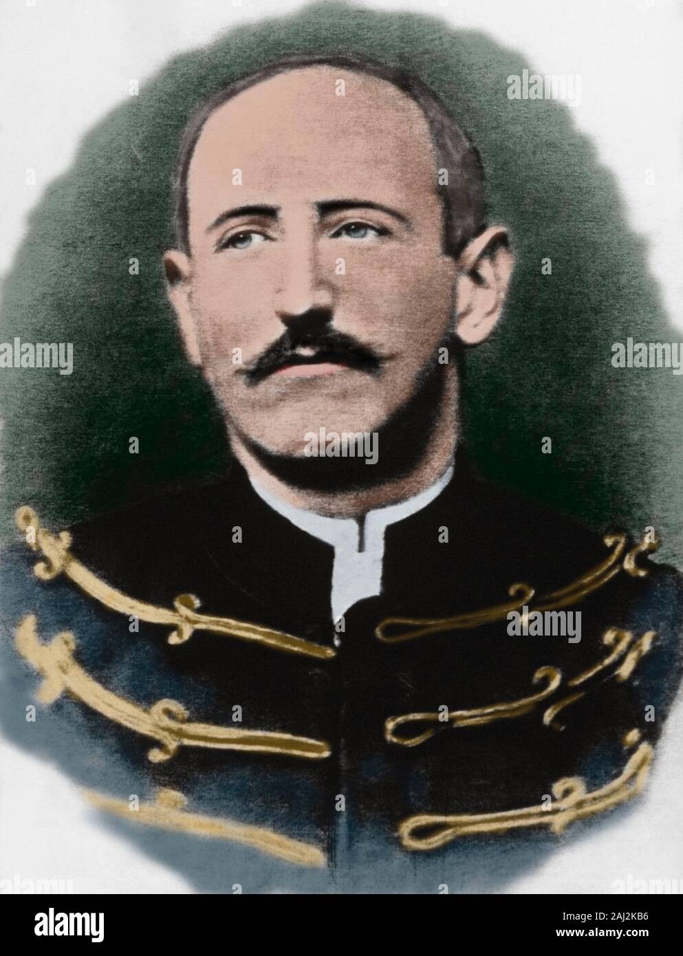 Alfred Dreyfus (1859-1935). Der französische Offizier. Er wurde nach dem Krieg Ministerium zugewiesen, wenn, im Jahr 1894, der Verkauf von militärische Geheimnisse an das Deutsche Militär beschuldigt wurde. Fotografie kurz nach seiner Degradierung. Später Färbung. Stockfoto