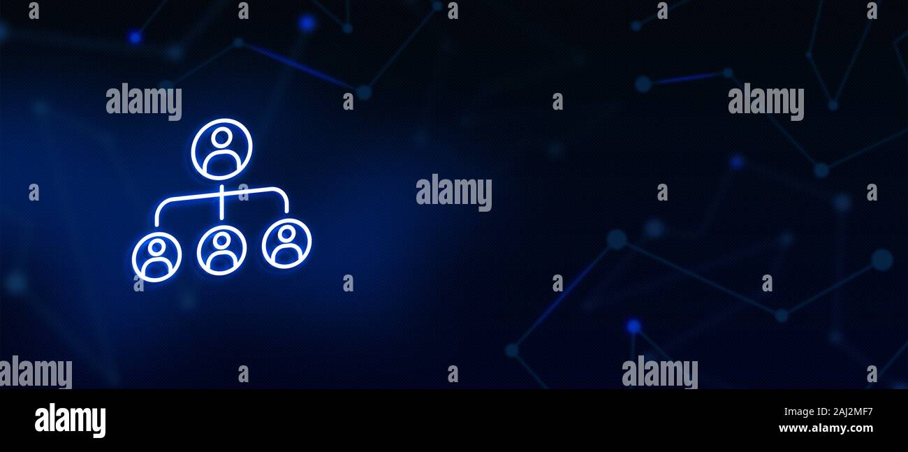 Leadership Chart, Organigramm, Hierarchiepyramidenkonzept, Banner, Website-Grafiken, Landing-Page, Hintergrund, Deckblatt Stockfoto