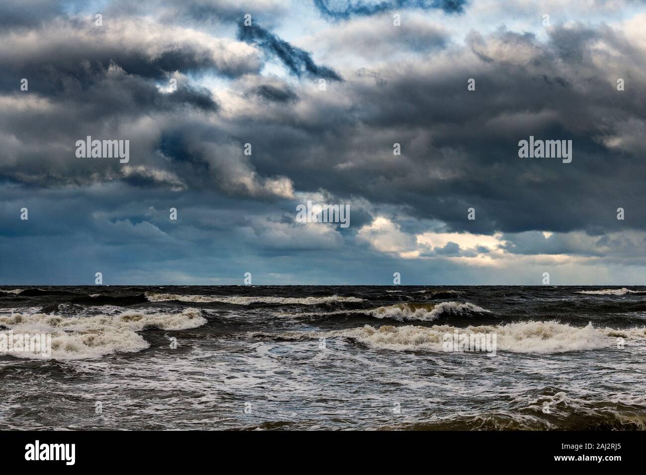 Stürmisches Wetter auf der Ostsee. Stockfoto