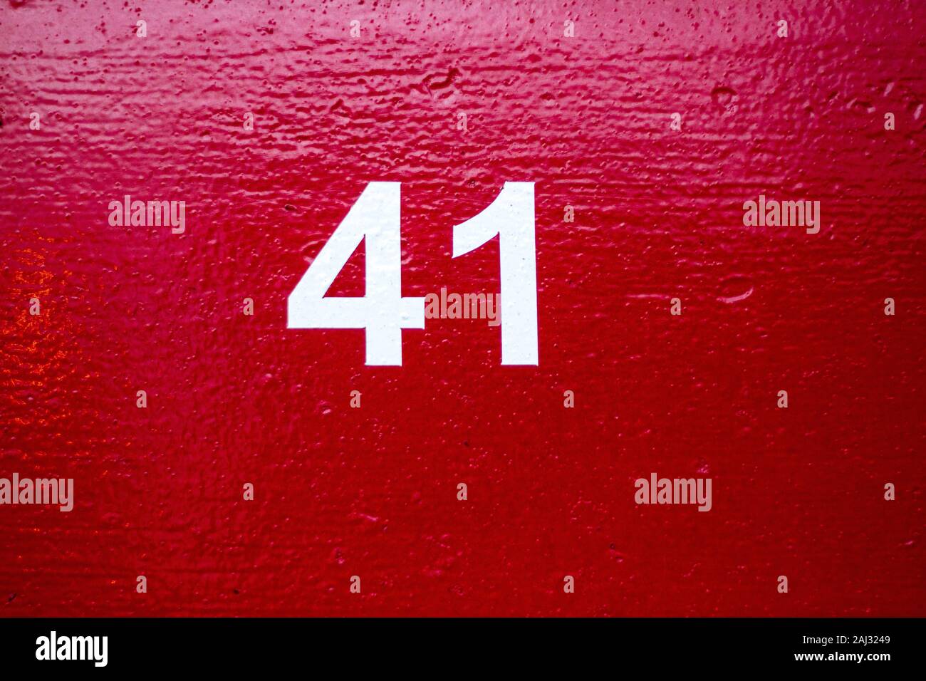 Number 41 -Fotos und -Bildmaterial in hoher Auflösung – Alamy