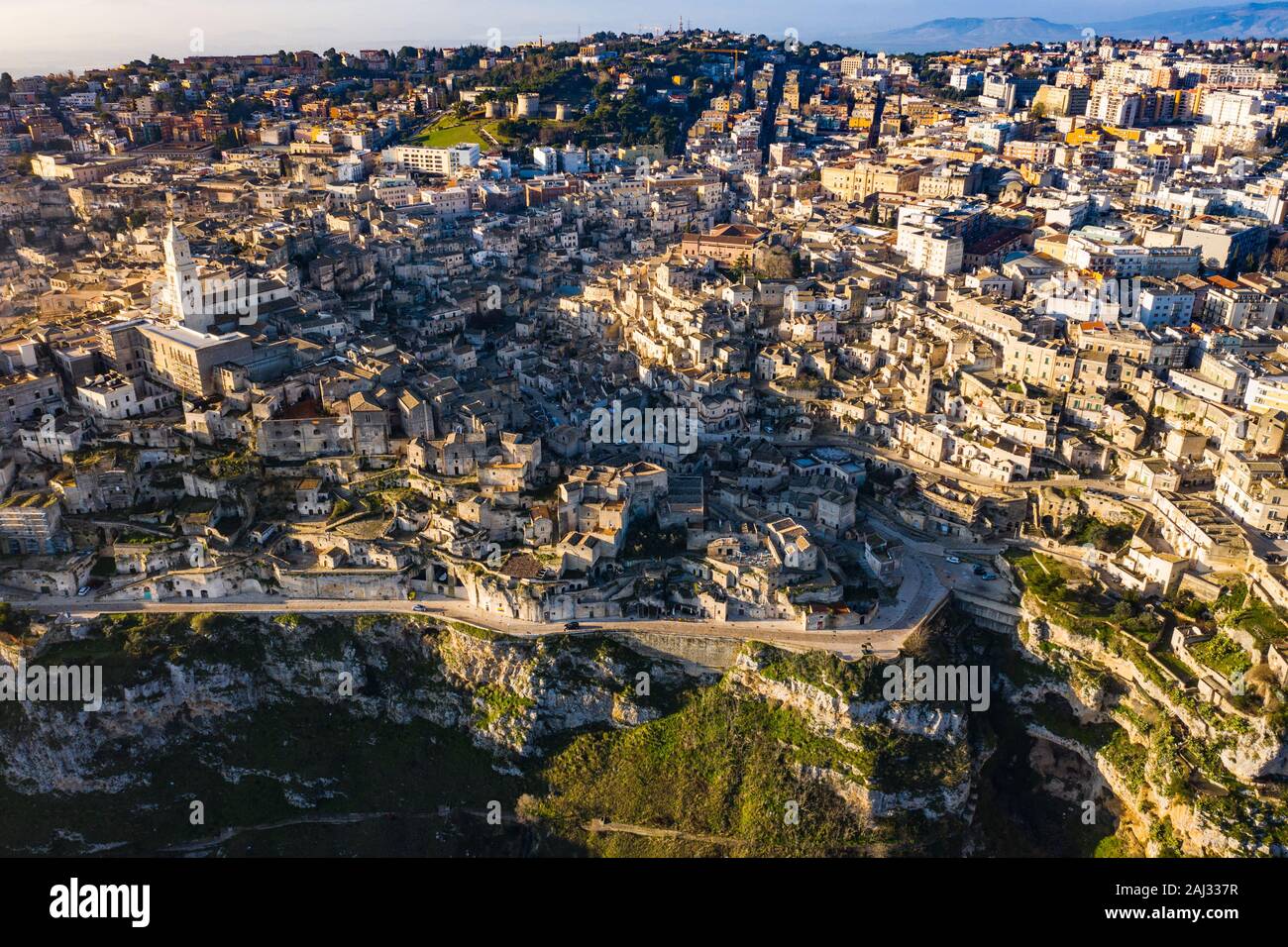 Die Sassi, der Altstadt von Matera, Italien Stockfoto