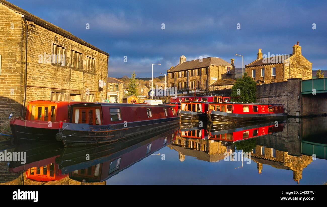 Leeds-Liverpool Canal, Silsden, West Yorkshire, UK Stockfoto